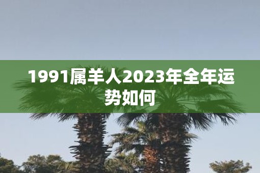详细阅读:1991属羊人2023年全年运势如何 1991属羊人2023年全年运势如何